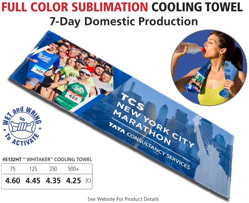 7 Day Domestic Production Full Color Sublimation Cool Towel