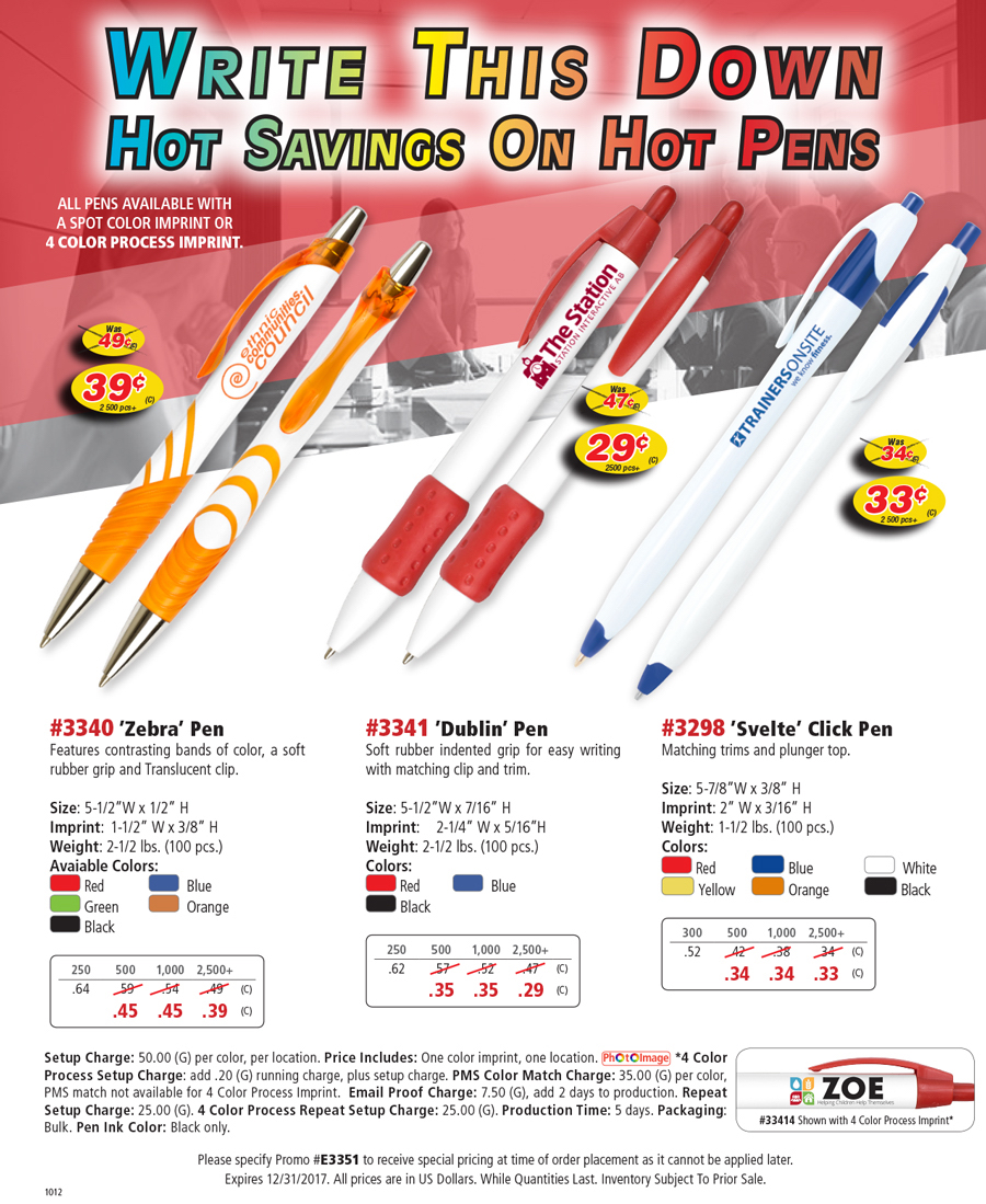 Add Some Color To Your Day! 4 Color Printing Pen Promotion