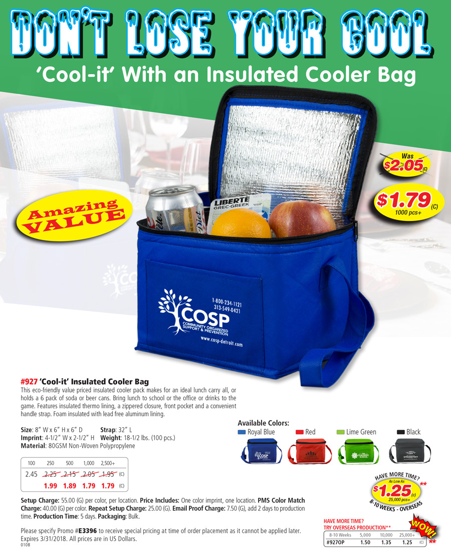 Cool-It' Insulated Cooler Bag