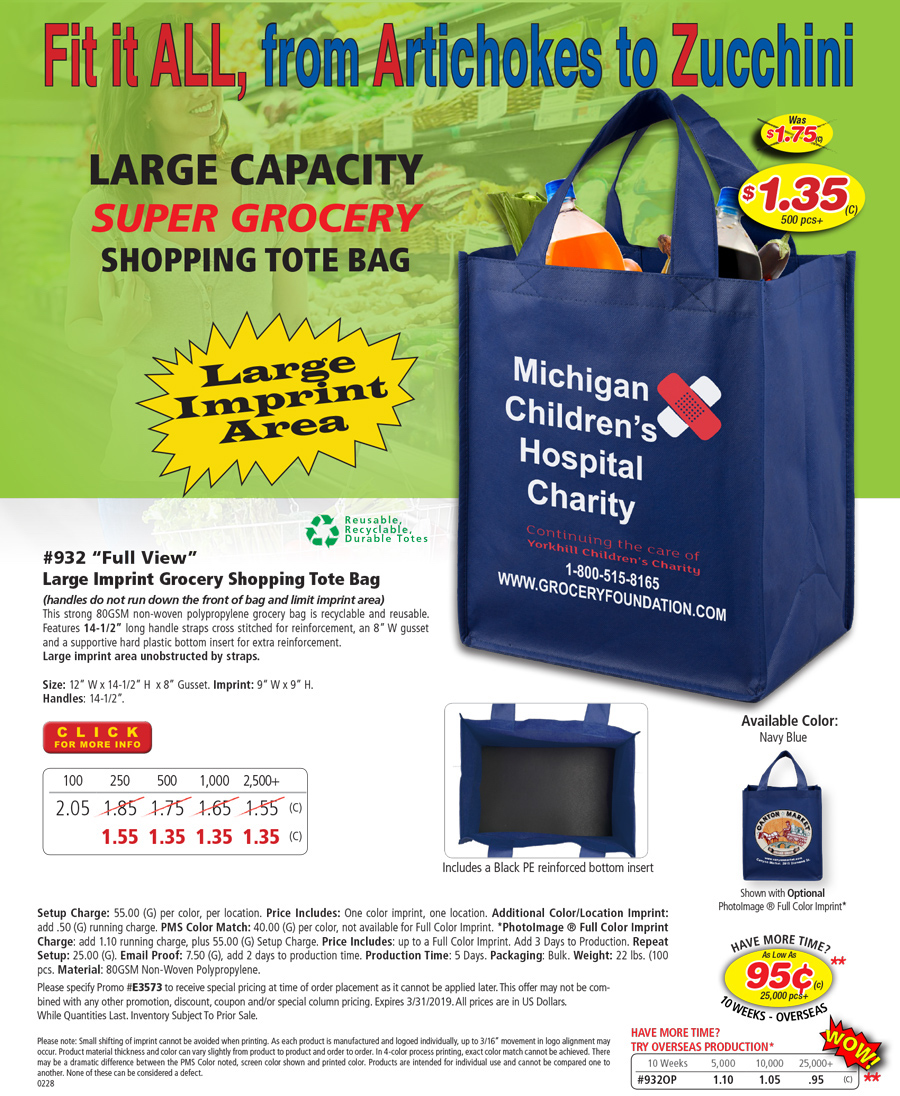 932 Super Grocery Shopping Tote Bag