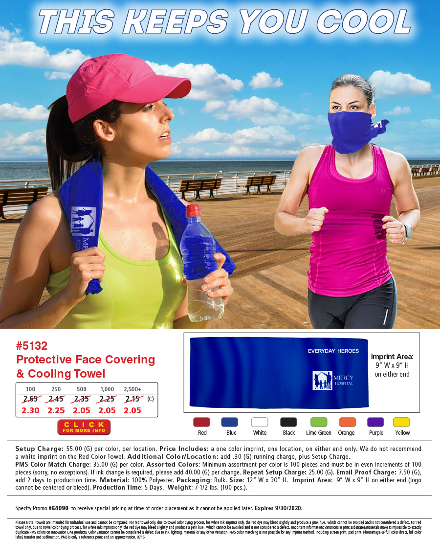 5132 Protective Face Covering & Cooling Towel