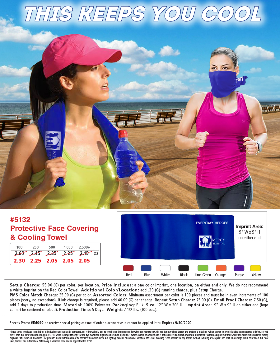 5132 Protective Face Covering & Cooling Towel