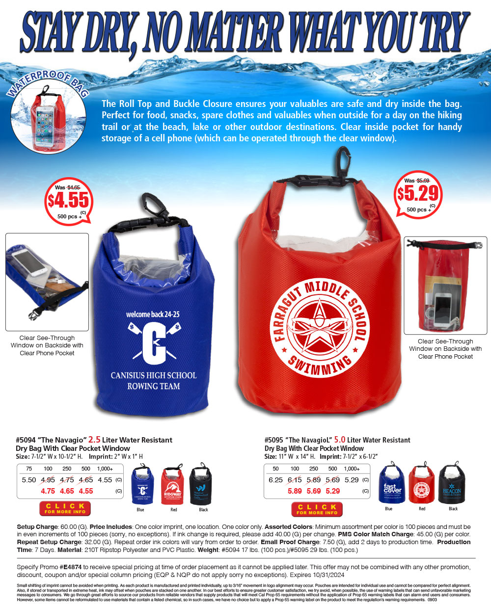 5094 5095 Water Resistant Dry Bag