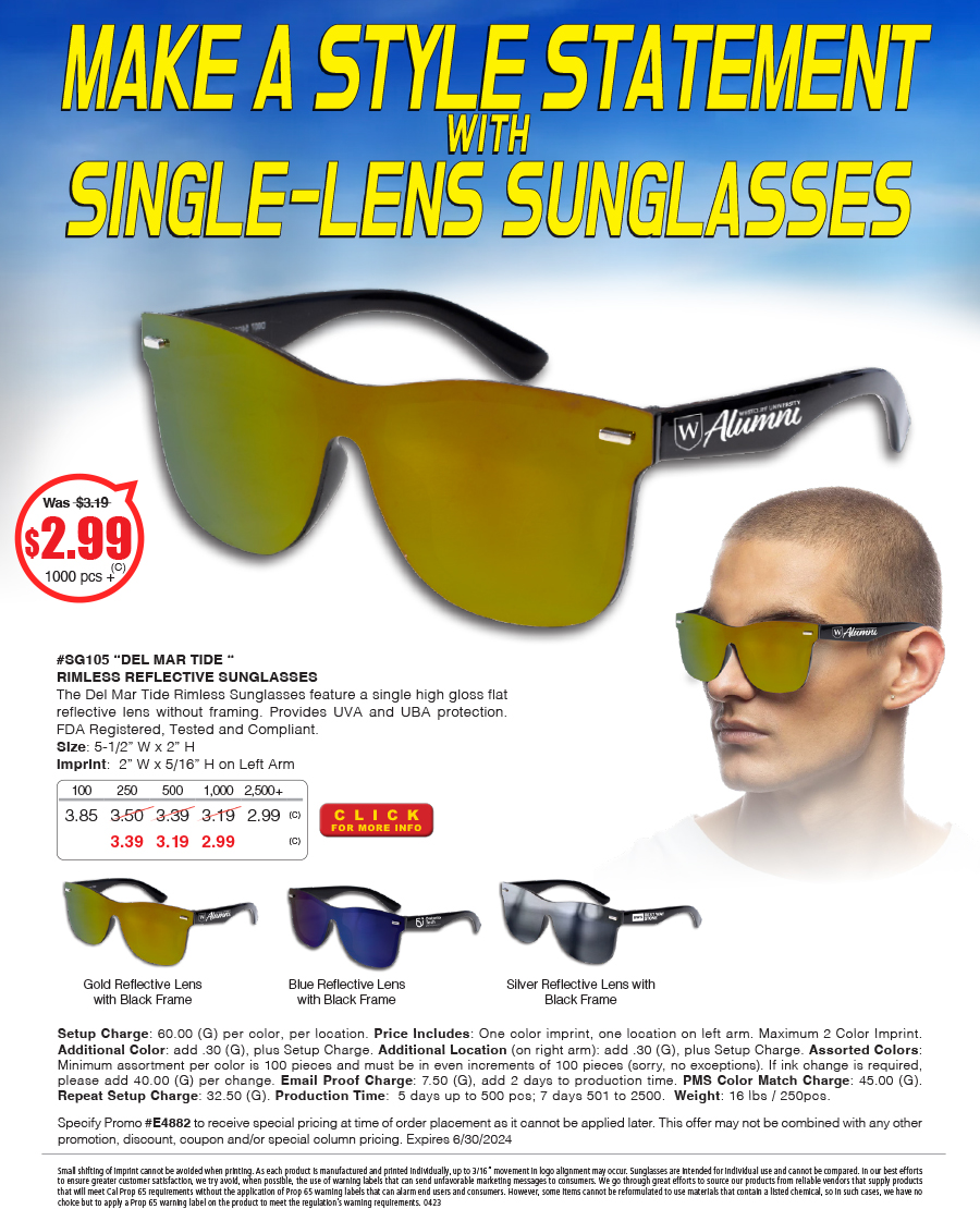 SG105 Rimless Reflective Sunglasses