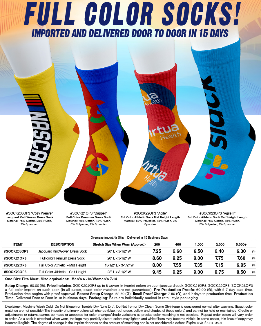 SOCK20JOP3 SOCK21OP3 SOCK22OP3 SOCK23OP3 Full Color Custom  Socks
