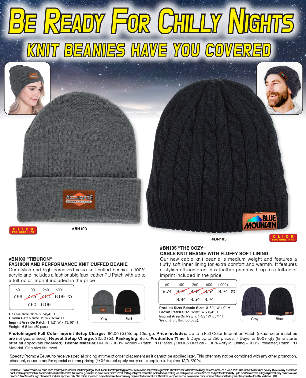 BN103 BN105 - Knit Beanies Have You Covered