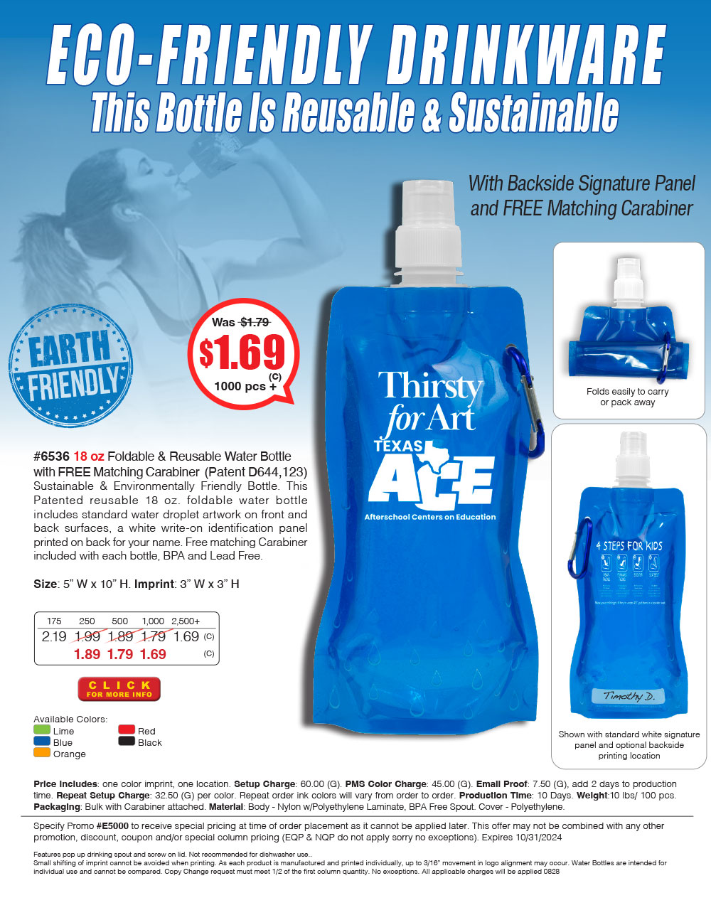 6536 Foldable Water Bottles