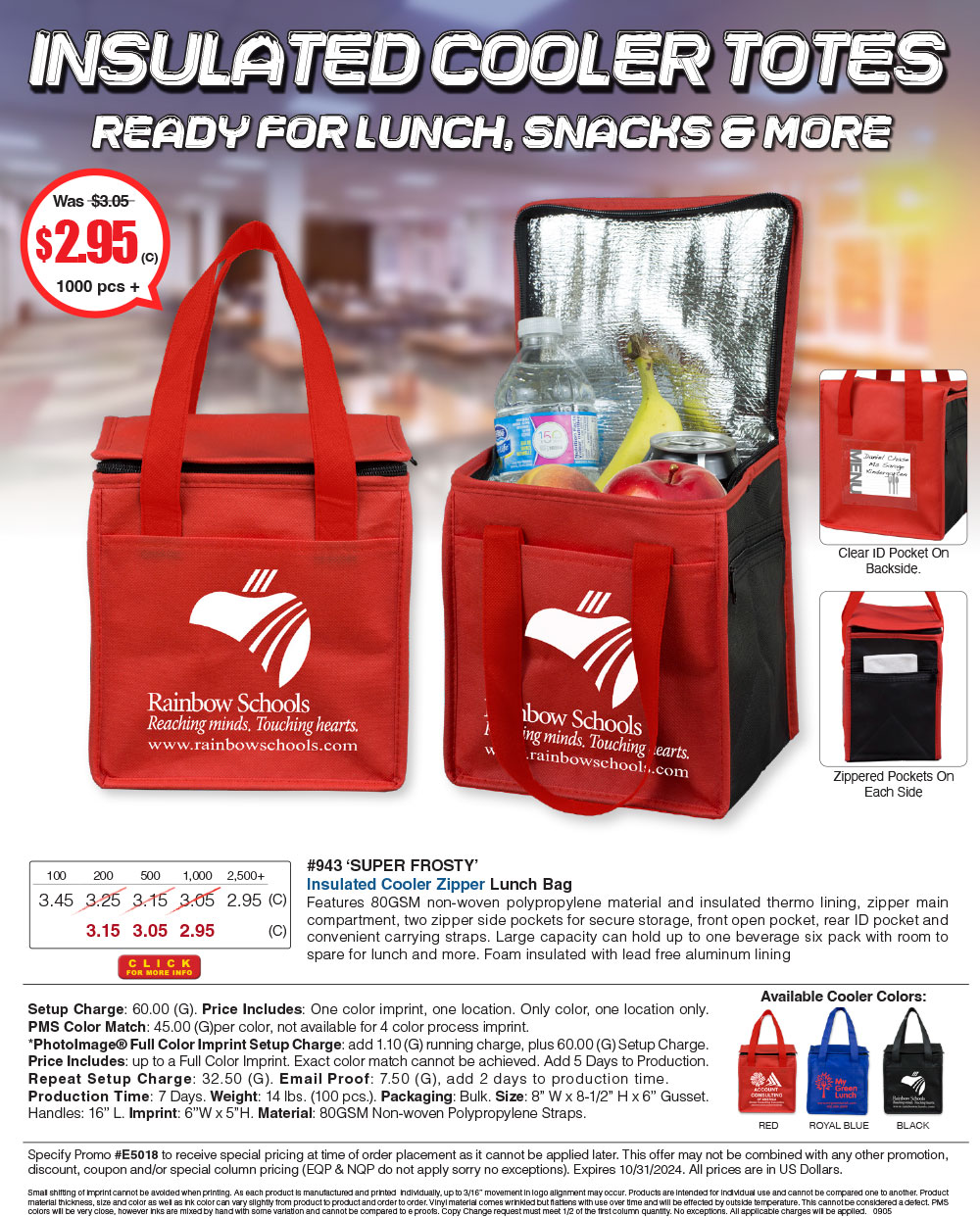 943 Super Frosty - Insulated Cooler Lunch Bag