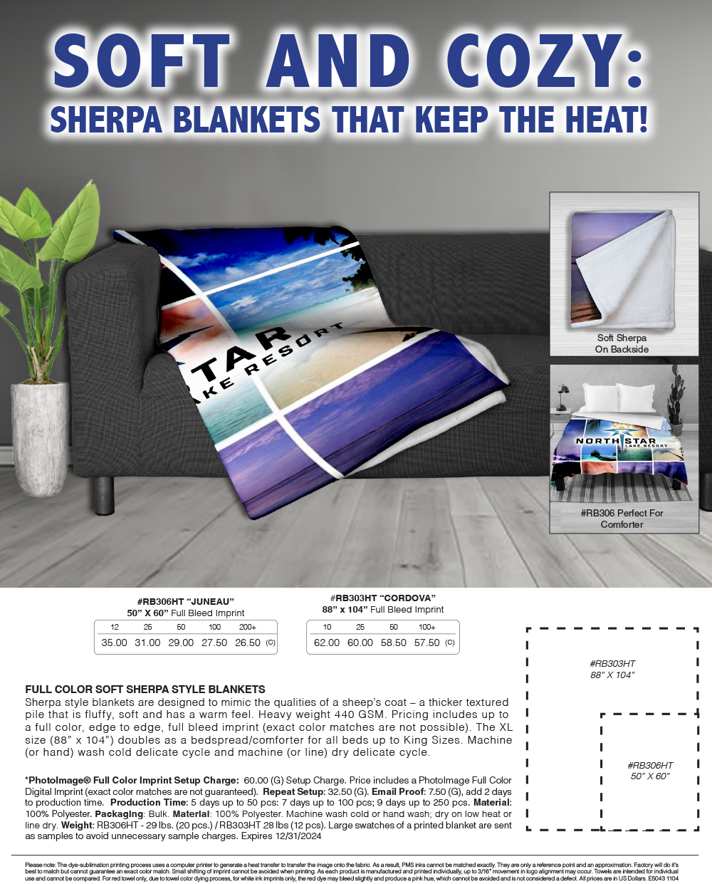 RB303HT RB306HT Sherpa Blanket