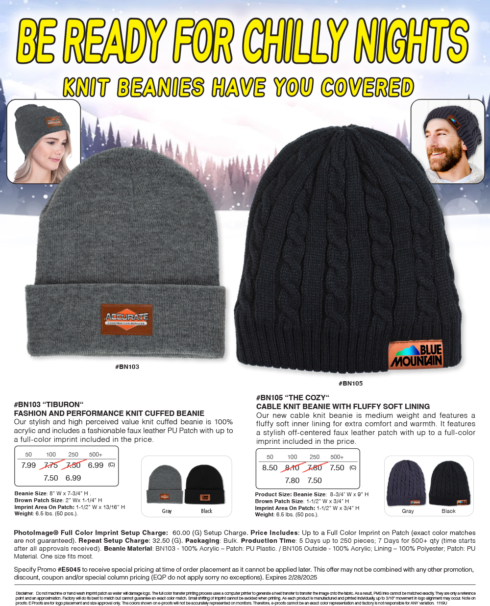 BN103 BN105 - Knit Beanies Have You Covered